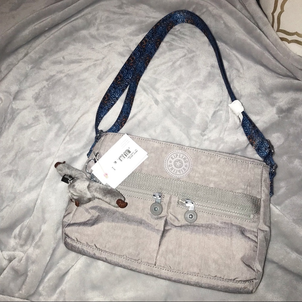 NWT Kipling Grey Angie Crossbody